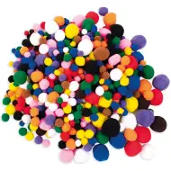 PlayBox: Pom-Pom in Grundfarben, 525 Stück Packung