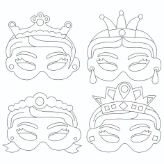 PlayBox: Prinzessinnen 12er-Set Papiermasken Bild 2