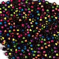 PlayBox: Schwarzes Kunststoff-Perlen-Set mit Herzchen, 300 Stück