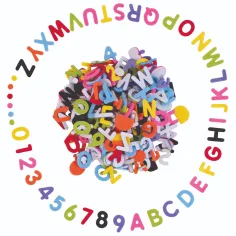 PlayBox: Selbstklebende Filzbuchstaben und -zahlen, 500er-Set Bild 2