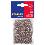 PlayBox: Silberne runde Perlen-Set, 300 Stück