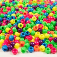 PlayBox: Zylinderförmige bunte Perlen in Neonfarben, 1000er-Packung