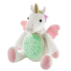 Plüsch-Einhorn mit Projektor-LED-Licht 25x27x19cm Bild 2