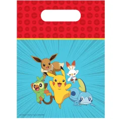 Pokémon-Kunststoff-Geschenktüten, 6er-Set