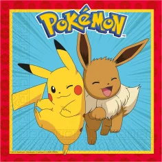 Pokémon Papierservietten-Set - 2-lagig, 33 x 33 cm, 20 Stück