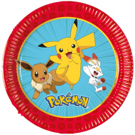 Pokémon Papierteller-Set, 8 Stück, 20 cm