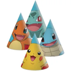 Pokémon-Partyhüte - 6-teiliges Set