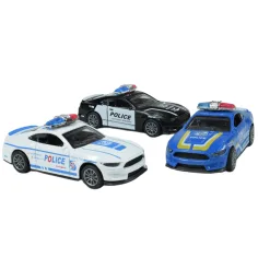 Polizeiautos: Schwungrad-Metall-Polizeiauto in verschiedenen Ausführungen 11cm 1 Stück Bild 11