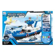 Polizeiboot-Set mit Licht und Ton, mit Zubehör