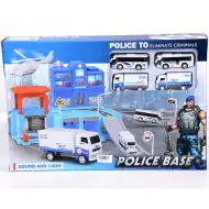 Polizeistation mit Licht und Ton, mit 4 kleinen Autos