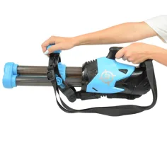 Power Popper Gun: Dreischüssige Schaumstoffpistole mit Schaumstoffkugeln 55cm Bild 6