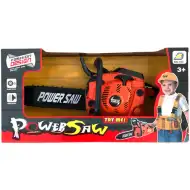 Power Saw elektronische Kettensäge mit Licht und Ton in orangefarbener Farbe