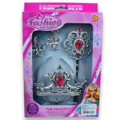 Prinzessinnen-Schönheitsset mit Tiara, Zauberstab und Ohrringen Bild 5