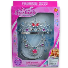 Prinzessinnen-Schönheitsset mit Tiara und Halskette Bild 2