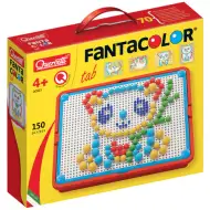 Quercetti: Bunte Steckmosaik-Set mit Tieren, 150 Stück