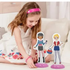 Quercetti: Magnetisches Anziehpuppen-Spiel - Beste Freundinnen Bild 3
