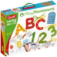 Quercetti: Montessori ABC+123 Schnürspiel