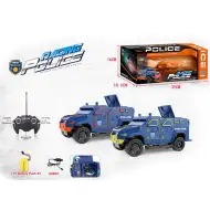 RC Gepanzertes ferngesteuertes Polizeiauto mit Lichtern 1/16 in zwei verschiedenen Varianten