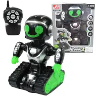 RC Interaktiver ferngesteuerter MacroBot in Schwarz-Grün mit Licht und Ton, 20 cm