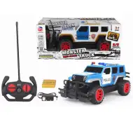 RC-Polizeigeländewagen mit Fernsteuerung, vier Funktionen, Maßstab 1:18