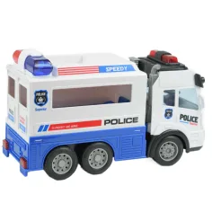 RC ferngesteuertes Polizeitransportfahrzeug mit Lichteffekten 1/43 Maßstab 27Mhz 21cm Bild 2