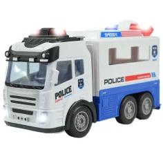 RC ferngesteuertes Polizeitransportfahrzeug mit Lichteffekten 1/43 Maßstab 27Mhz 21cm Bild 3