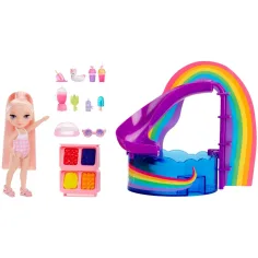 Rainbow High: Pool-Party-Spielset mit Blush Parker Puppe Bild 2