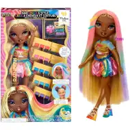 Rainbow High kämm- und frisierbare Meline Luxe Puppe mit Haarkreide-Set