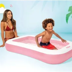 Rechteckiges rosa Kinderbecken 166x100x25cm - Intex Bild 2