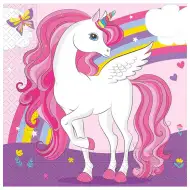 Regenbogen-Einhorn 2-lagige Serviette 20er-Pack