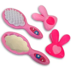 Rosa 10-teiliges Schönheitset mit Schere, Haartrockner und Zubehör. Bild 2