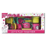 Rosa Hundeküchen-Geschirrset Spielset
