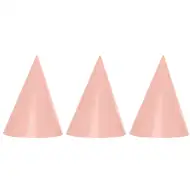 Rosa Partyhüte 6er-Set
