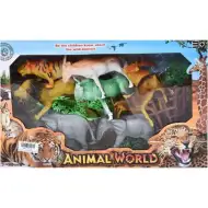 Safari-Spielset mit 8 Tierfiguren und Zubehör