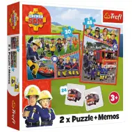 Sam der Feuerwehrmann Puzzle und Memokarten 2-in-1 Set - Trefl