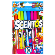 Scentos duftende, leuchtend bunte dünne Filzstifte, 10 Stück