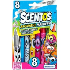 Scentos duftendes, metallisch glänzendes 8-teiliges Filzstift-Set