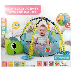Schildkröten-Babypool mit Bällen und Zubehör 70x90cm Bild 4