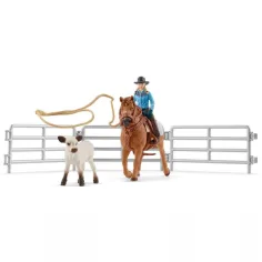 Schleich: Farm World - Lasso-Wettbewerb mit Cowgirl Spielset (42577) Bild 2