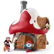 Schleich: Pilzhaus mit Papa Schlumpf und Gargamel Figur (20803)