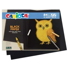 Schwarzes A4-Papier, 20 Blatt - Carioca