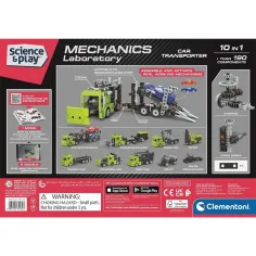 Science & Play: Mechanik-Werkstatt – Doppeldecker-Autotransporter-Bausatz – Clementoni Bild 2
