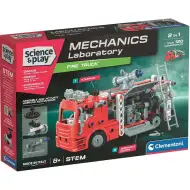 Science &amp; Play: Mechanik-Werkstatt – Feuerwehrwagen-Baukasten – Clementoni