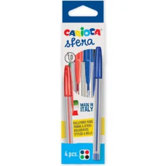 Sfera bunte Kugelschreiber 4er-Set - Carioca