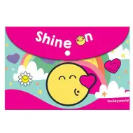Smiley Druckknopf-Mappe im A4-Format