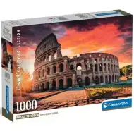 Sonnenuntergang in Rom 1000-teiliges HQC-Puzzle mit Poster - Clementoni