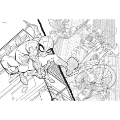 Spider-Man 2-in-1 108-teiliges Puzzle und Malbuch 50x35cm – Lisciani Bild 2