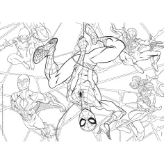 Spider-Man 2-in-1 60-teiliges Puzzle und Ausmalbild 35x25 cm - Lisciani Bild 2