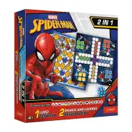 Spider-Man 2-in-1 Gesellschaftsspiel: Mensch ärgere dich nicht und Schlangen und Leitern - Trefl