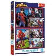 Spider-Man Spinnengeschichten 2x70 Teile Puzzle - Trefl
